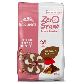 Frollini Senza Glutine con cacao e nocciole - Galbusera 220 g