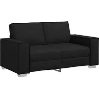 VidaXL Sofasessel mit Kissen Schwarz 120 cm Kunstleder -