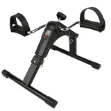 homewell Mini Heimtrainer Faltbar, Bewegungstrainer Pedaltrainer Pedal Exerciser,Einstellbarer Widerstand,Indoor Fitness Arm und Bein (Schwarz)