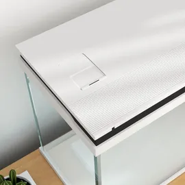 PawHut Aquarium 41L Einsteigerbecken mit Filtersystem, LED-Lichtern, Wasserpumpe, Weiß