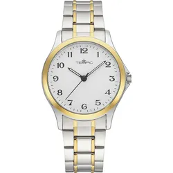 Quarzuhr TEMPIC, silber (silbergoldfarben), Armbanduhren, Herren, Armbanduhr, Herrenuhr, analog, Edelstahlarmband