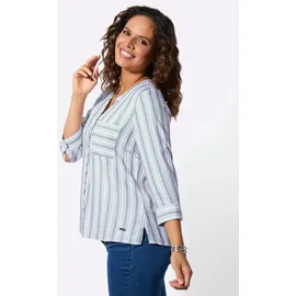 Casual Looks Funktionsbluse kalkmint/weiß gestreift 44