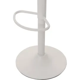 Mendler 2er-Set Barhocker HWC-N64, Barstuhl Tresenhocker, Fußablage drehbar, Kunstleder Metall ~ weiß
