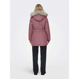 Only Parka "ONLIRIS FUR WINTER PARKA LIFE CC OTW", Damen, Gr. XS, braun (rose braun detail:nature fur), Web, Obermaterial: 100% Polyester, unifarben, regular fit taillenbedeckt, hoch geschlossener Ausschnitt, Bündchen, Jacken Parka, Kunstfaser