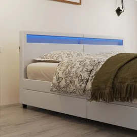 Home Deluxe Nube LED mit Matratze 270 x 200 cm weiß
