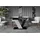 altdecor Esstisch 120 - 160 x 75 x 80 cm hochglanz Schwarz/Grau