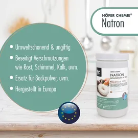 Höfer Chemie 1x 5 kg Natron Backsoda Natriumhydrogencarbonat in Lebensmittelqualität