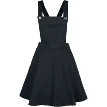 Hell Bunny Dakota Pinafore Dress Latzkleid Schwarz XXL