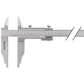 tecwerk Werkstattmessschieber DIN 862 300 mm mit Messerspitzen Schnabellänge 90 mm