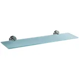 Ambrosya Wandregal Badablage aus Edelstahl und Glas - Badregal Bad Ablage Glasregal Regal, einfache Selbstmontage