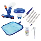 Happy People Poolpflegeset 5-teilig mit Kescher & Bodensauger