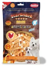 Hunde - Leckerli NOBBY StarSnack Barbecue MINI Wrapped Chicken, 113 g