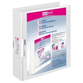 Veloflex VELODUR® Präsentationsringbücher 2-Ringe weiß 6,0 cm DIN A4, 10 St.