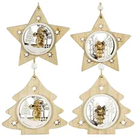 Hti-Living Baumschmuck 10cm 4er Set Baumschmuck 10cm 4er Set