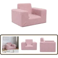 Kindersofa Rosa Weich Plüsch - Vidaxl