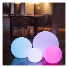 StarTrading STAR Trading LED Gartenkugel RGB Farbwechsel weiß Fernb.Aufladbar