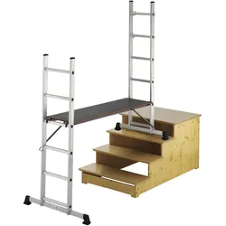 MAXCRAFT Mobile Aluminium Arbeitsbühne / Multifunktionsgerüst