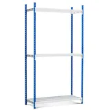 Proregal Fachbodenregal MAXIMUS Pro HxBxT 220 x 125 x 50 cm 3 Ebenen offener Fachboden Fachlast 248 kg Lichtblau/Lichtgrau