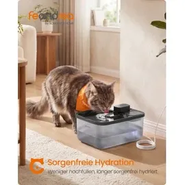 Songmics FEANDREA Katzenbrunnen, 4,5 L Trinkbrunnen für Katzen, Leise mit Filtern und Trockenlaufschutz schwarz
