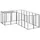 vidaXL Hundezwinger Schwarz 4,84 m2 Stahl - Überdachung (3082211)