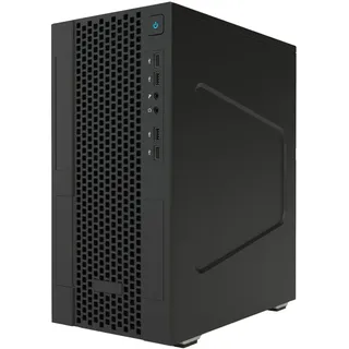 iTek SMALLCOM-P Mini Tower-Gehäuse, mATX, USB3, 2XUSB2, Type-C, Mesh, schwarz,