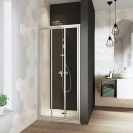 Breuer Fara 4 90 cm Kunstglas Perle Profilfarbe silber matt