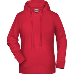 Damen Kapuzensweat - Farbe rot - Größe XS