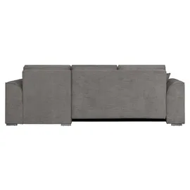 OTTO home Ecksofa OTTO HOME "BEATRICE optionale Schlafsofa mit Bettkasten, B/T/H: 265/170/86 cm", grau (mittelgrau), B:265cm H:86cm T:170cm, 100% Polyester, Sofas, Ecksofa, L-Form, wahlweise auch mit Bettfunktion und Bettkasten