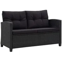 vidaXL Gartensofa schwarz 46155