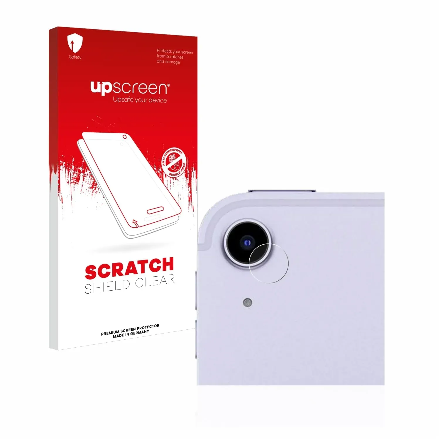 upscreen Schutzfolie für Apple iPad Air 5 WiFi 2022 (NUR Kameraschutz, 5. Gen.) – Kristall-klar, Kratzschutz, Anti-Fingerprint