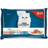 GOURMET PERLE DUO Fisch Duett - Nassfutter für Katzen 4x85g