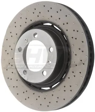 SHW PERFORMANCE Bremsscheibe pfl49925 Vorderachse links gelocht/genoppt 350mm 34mm für Porsche