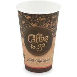 VEPATIM 250x Kaffeebecher XL 'Coffee To Go' Latte Macchiato Cappuccino 400ml 510ml