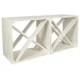 CHICCIE Weinregal 2 tlg. Holz Weiß