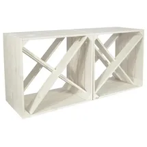 CHICCIE Weinregal 2 tlg. Holz Weiß