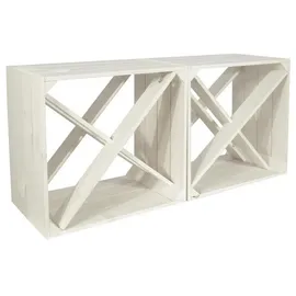 CHICCIE Weinregal 2 tlg. Holz Weiß