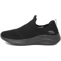 SKECHERS Damen Ultra Flex 3.0 Classy Charm Sneaker, Black Knit/Trim, 40 EU