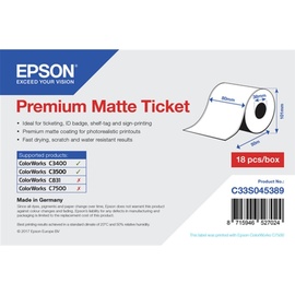Epson Epson, Etiketten, C33S045389 80mm x 50m Premium Ticket