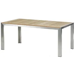 Diamond Garden Tisch SIENA 180x90 cm, Edelstahl / Premium Teak - Auslaufartikel