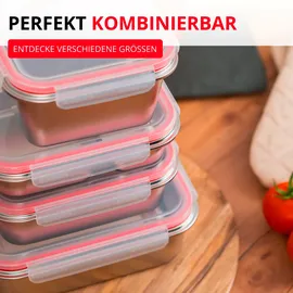 Westmark Edelstahl Lunch Box Frischhaltedose, 1300 ml