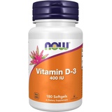 NOW Foods Vitamin D3, 400 IU 180 Weichkapseln