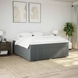 vidaXL Boxspringbett 180 x 200 cm Dunkelgrau