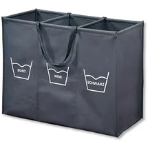 KESPER Wäschesortierer mit 3er Einteilung und Trageschlaufen,