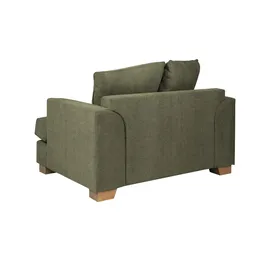 Soho Sessel Franka Webstoff 136 x 87 x 103 cm Grün mit Kissen