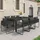 vidaXL Garten-Essgruppe 9-tlg. Schwarz
