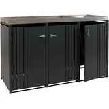 MCW Mülltonnenbox O67-PK-3 1 m schwarz