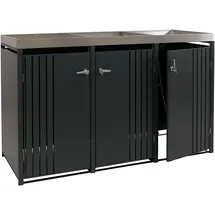 MCW Mülltonnenbox O67-PK-3 1 m schwarz
