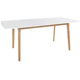 Ausziehbarer Tisch HELGA 120 / 160cm weiß - Weiß