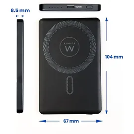 ewent EW1160 (5000 mAh, 22.50 W), Powerbank, Schwarz