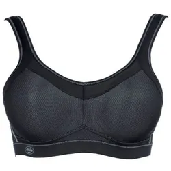 Anita Active Damen Sport-BH - Momentum, Cup-Größe F, Bustier, atmungsaktiv Schwarz 80F